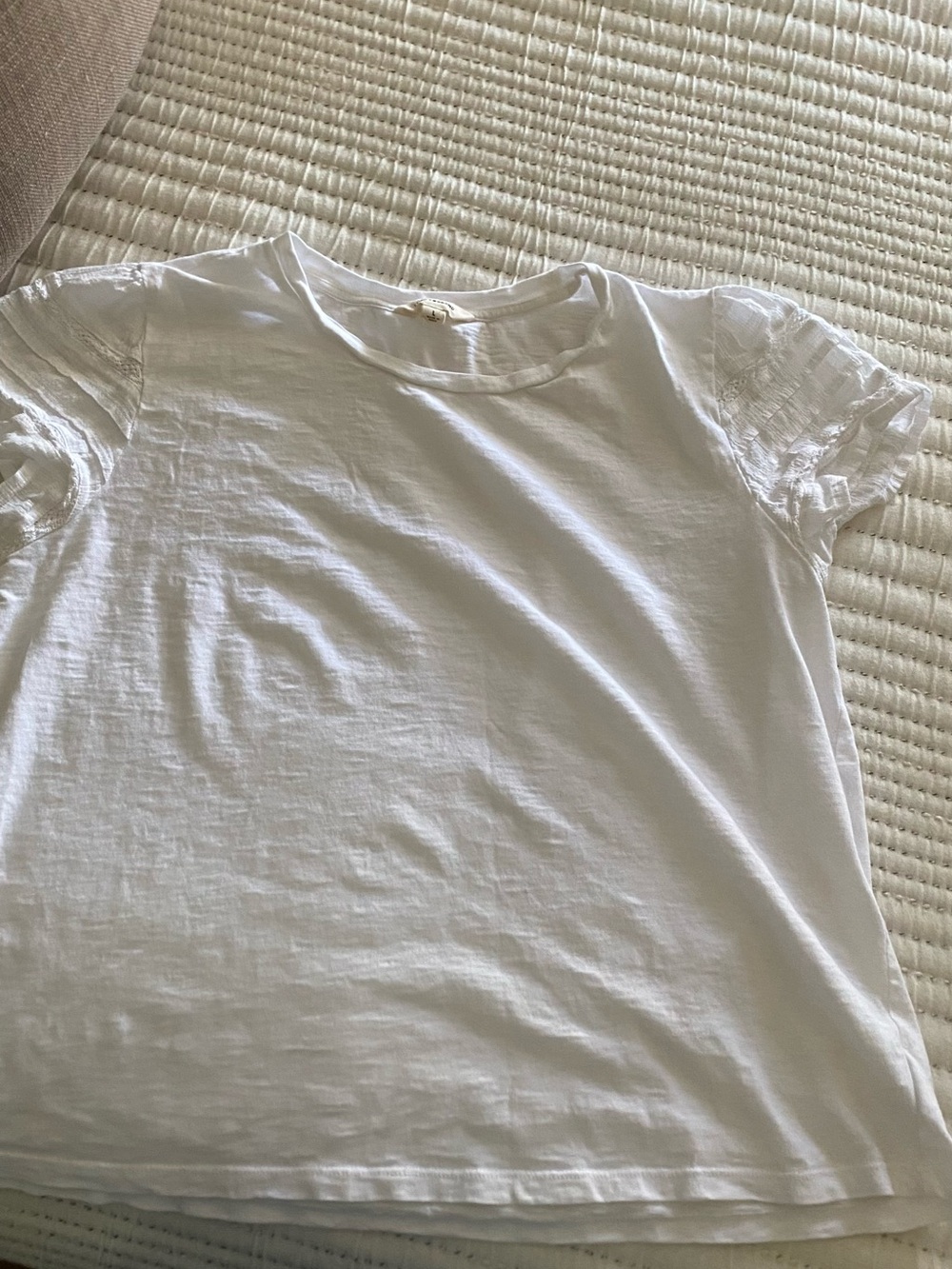 Lucky Brand White Short Sleeve Crewneck Tee